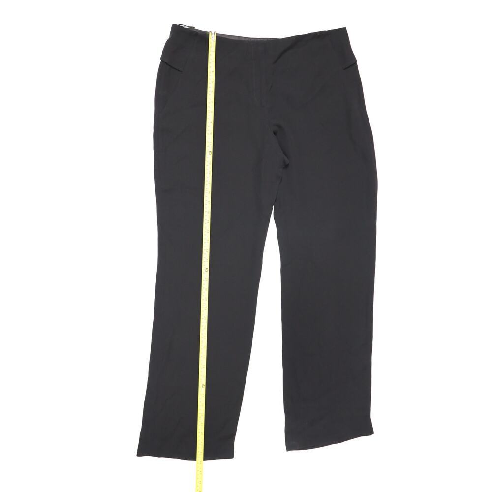 Quiet Luxury Giorgio Armani 100% Silk Wide Leg Black Pants Made Italy 50 US 14 - Picture 8 of 12